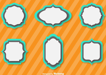 Simple Vector Flat Cartouches For Badges - vector gratuit #384019 