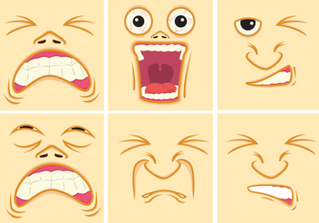 Pain Expression Faces - Free vector #384169