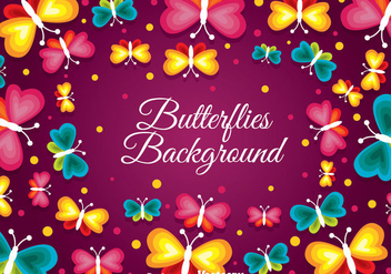 Butterflies Background - vector #384289 gratis