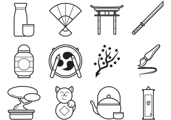 Free Japanese Icon Vector Pack - vector #384389 gratis