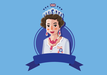 Queen Elizabeth illustration - Free vector #385469