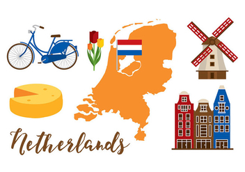 Netherlands Map Set - vector #385629 gratis