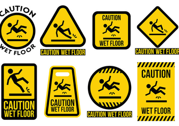 Free Wet Floor Icons Vector - Kostenloses vector #385639