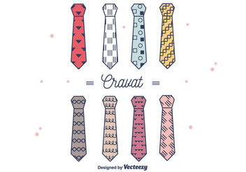 Hipster Style Cravat Vector - бесплатный vector #386659