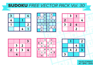 Sudoku Free Vector Pack Vol. 30 - Kostenloses vector #387149