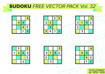 Sudoku Free Vector Pack Vol. 32 - Kostenloses vector #387619