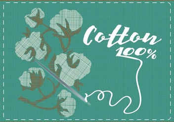 Cotton Plant Background - vector #388249 gratis