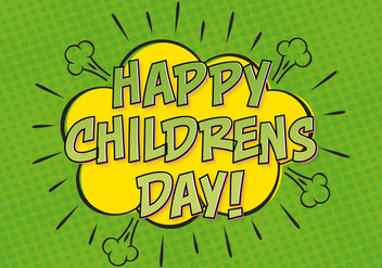 Comic Style Childrens Day Illustration - Kostenloses vector #389109