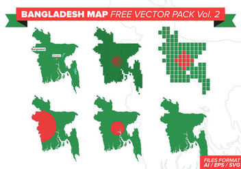 Bangladesh Map Free Vector Pack Vol. 2 - vector gratuit #389199 