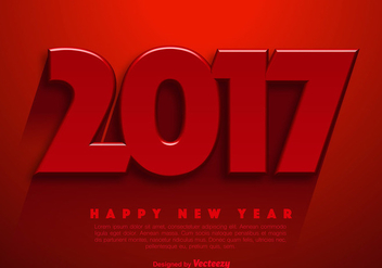 New Year 2017 Vector Abstract Background - vector #389639 gratis