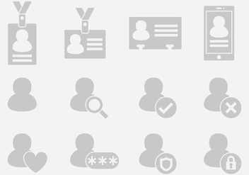 Gray ID Icons - Free vector #389739