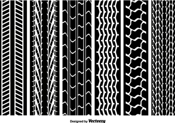 Seamless Tire Marks Vector Pack - Free vector #390079