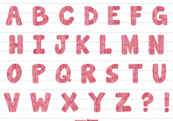Scribble Style Vector Alphabet - vector gratuit #390339 