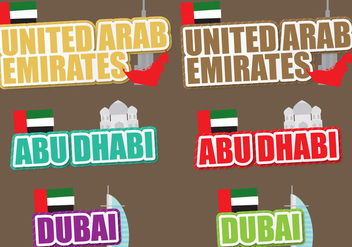 United Arab Emirates Titles - vector #390729 gratis