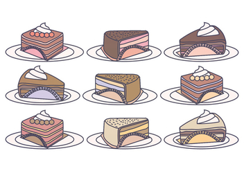 Vector Cake Slices - Free vector #391239