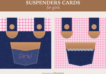 Free Girly Suspenders Vector Greeting Card - vector gratuit #391389 