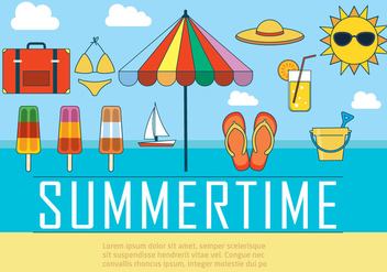 Free Summer Vector Illustration - бесплатный vector #392029
