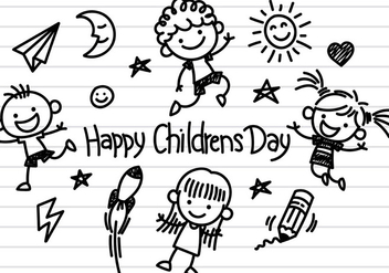 Free Childrens Day Icons Vector - Free vector #392869
