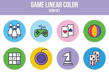 Free Game Linear Icon Set - vector gratuit #393499 