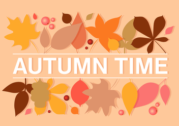 Autumn Leaves Vector Illustration - vector gratuit #393739 
