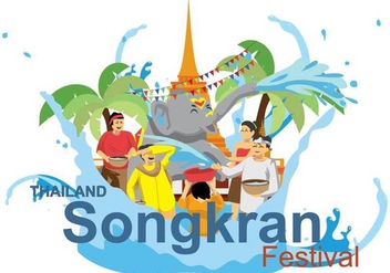 Free Songkran Illustration - Free vector #394099