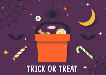 Free Trick or Treat Candy Illustration - бесплатный vector #394369