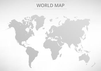 Free Vector Grey World Map - бесплатный vector #395279