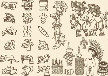 Pre Hispanic Symbols - vector gratuit #395289 