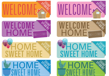 Welcome Home Banners - vector gratuit #395319 