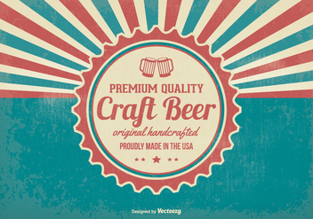 Promotional Retro Crafted Beer Background - бесплатный vector #395689