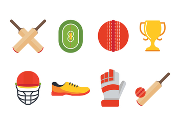 Free Cricket Icon Set - vector gratuit #396059 