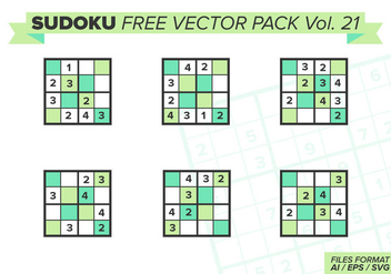 Sudoku Free Vector Pack Vol. 21 - vector gratuit #396139 