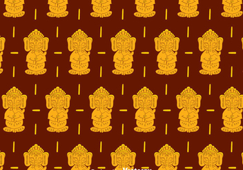 Ganesha Pattern Background - vector #396749 gratis
