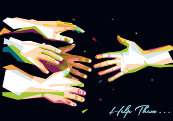 Illustration Hand for Help - Free vector #396789