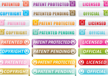 Patent And Copyright Buttons - vector gratuit #397419 
