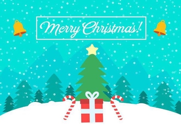 Free Vector Christmas Landscape - Free vector #397939