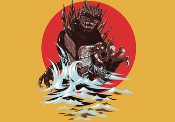 Godzilla Vector Art - Free vector #398089