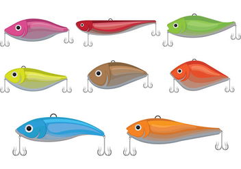 Fishing Lure Vector Icons - Free vector #398449