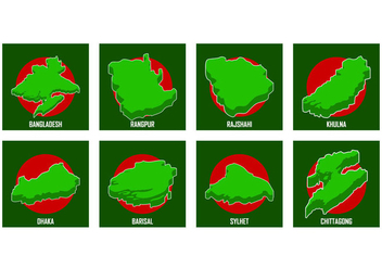 Free Bangladesh Map Vector - vector gratuit #399639 