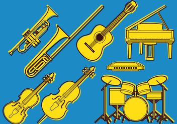 Orchestra Musical Icons - Kostenloses vector #401369