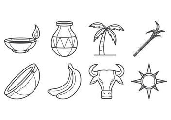 Free Pongal Icon Vector - Free vector #401509