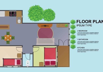 Free Floorplan Illustration - Free vector #402069