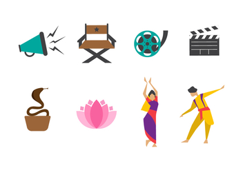 Free Bollywood Vector Icons - vector gratuit #402169 