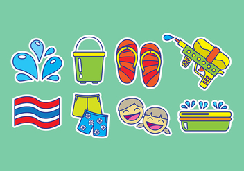 Songkran Icons - vector #402679 gratis