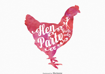 Free Hen Party Vector Card - Free vector #402889