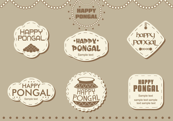 Stickers Happy Pongal - бесплатный vector #402929