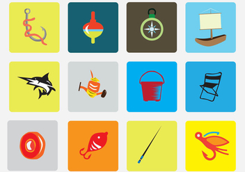 Fishing Vector Icon Pack - vector gratuit #403199 