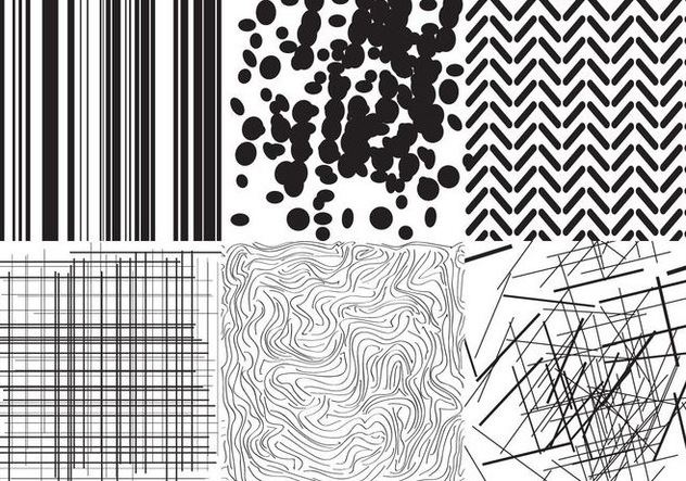Black and White Textures - vector gratuit #403209 