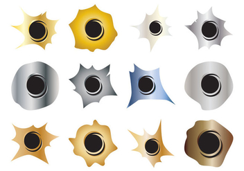 Free Bullet Holes Icon Vector - Free vector #403399