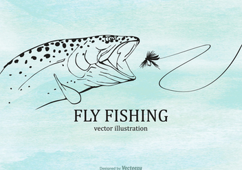 Free Fly Fishing Vector Illustration - Free vector #403719
